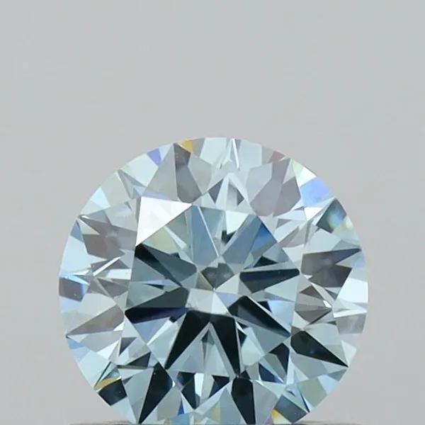 0.52ct ROUND Fancy Vivid Blue VVS2 Coloured Lab diamond
