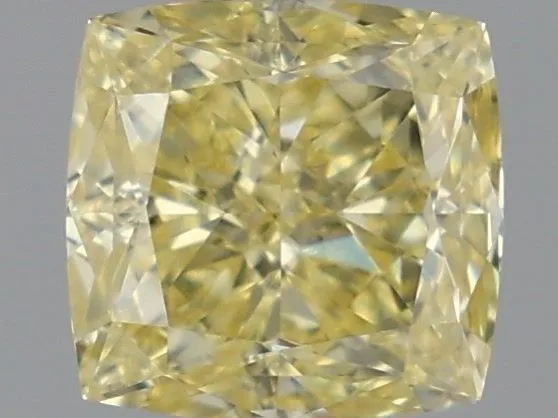 1.14ct CUSHION Fancy Light Yellow VVS2 Coloured Lab diamond