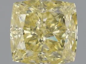 1.14ct CUSHION Fancy Light Yellow VVS2 Coloured Lab diamond