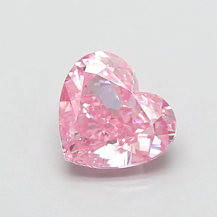 1.37ct HEART Fancy Intense Pink VVS2 Coloured Lab diamond