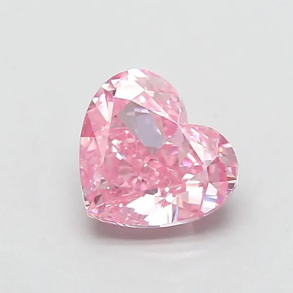 1.37ct HEART Fancy Intense Pink VVS2 Coloured Lab diamond