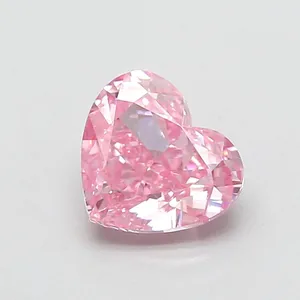1.37ct HEART Fancy Intense Pink VVS2 Coloured Lab diamond