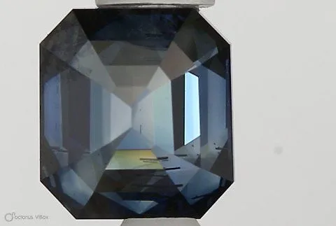 0.81ct EMERALD Fancy Deep Blue SI2 Coloured Lab diamond
