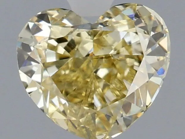 1.01ct HEART Fancy Yellow VS2 Coloured Lab diamond