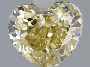 1.01ct HEART Fancy Yellow VS2 Coloured Lab diamond