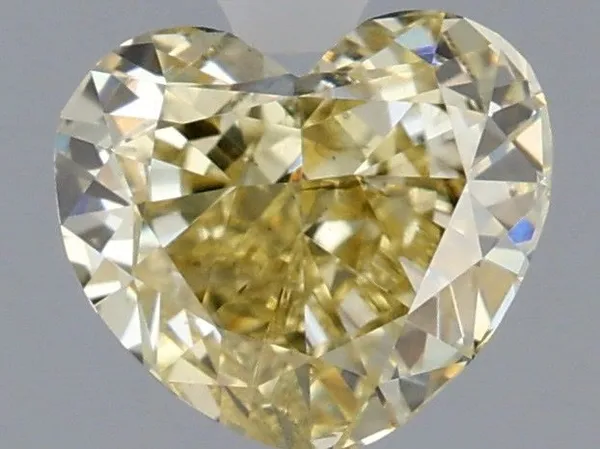 1.01ct HEART Fancy Yellow VS2 Coloured Lab diamond