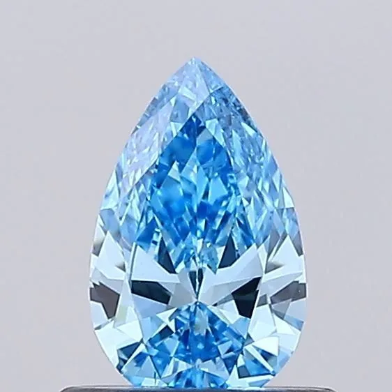 0.46ct PEAR Fancy Vivid Blue VS1 Coloured Lab diamond