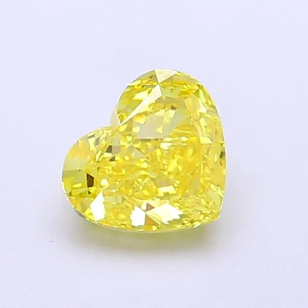 1.14ct HEART Fancy Vivid Yellow VS1 Coloured Lab diamond