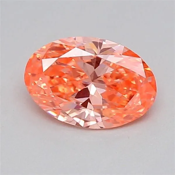 0.34ct OVAL Fancy Vivid Pink VVS1 Coloured Lab diamond