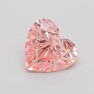 1.21ct HEART Fancy Vivid Pink SI1 Coloured Lab diamond