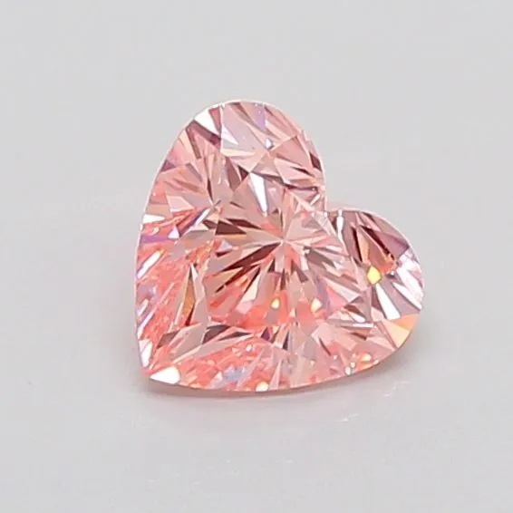 1.21ct HEART Fancy Vivid Pink SI1 Coloured Lab diamond