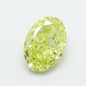 1.18ct OVAL Fancy Yellow VVS2 Coloured Lab diamond