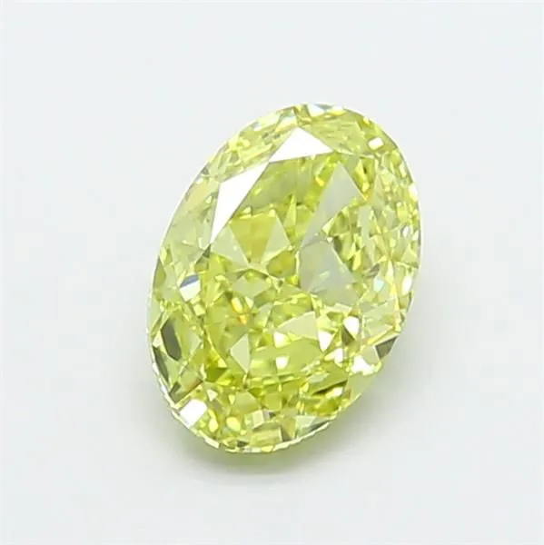 1.18ct OVAL Fancy Yellow VVS2 Coloured Lab diamond