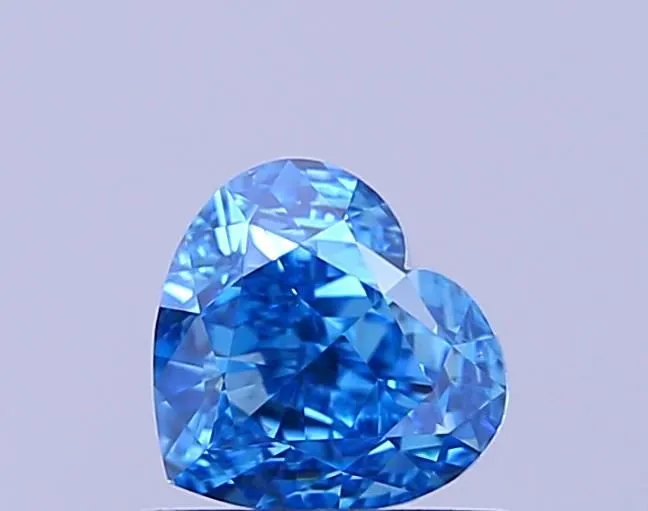 1.00ct HEART Fancy Vivid Blue VS2 Coloured Lab diamond