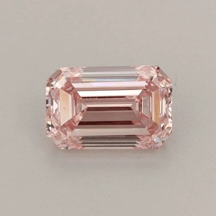0.54ct EMERALD Fancy Intense Pink VVS2 Coloured Lab diamond