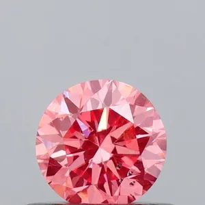 0.41ct ROUND Fancy Vivid Pink SI1 Coloured Lab diamond