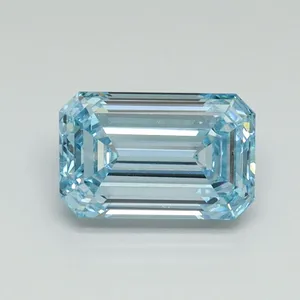 1.15ct EMERALD Fancy Intense Blue VS1 Coloured Lab diamond