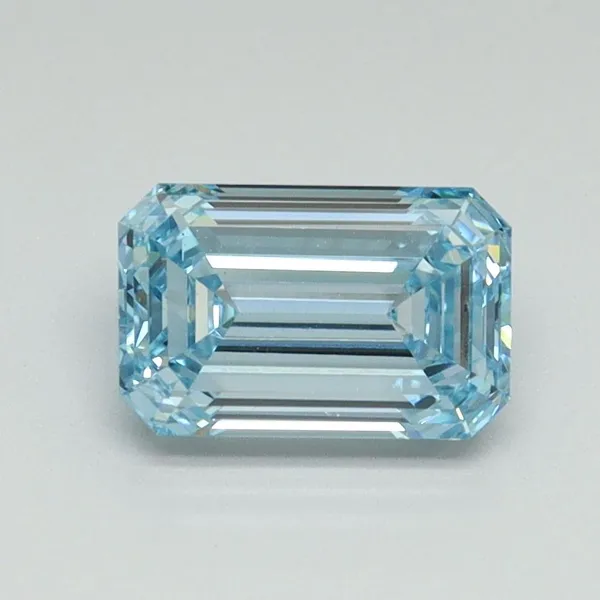 1.15ct EMERALD Fancy Intense Blue VS1 Coloured Lab diamond