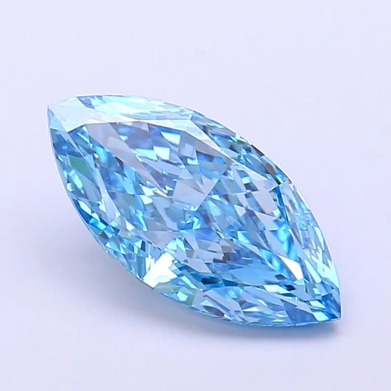 2.24ct MARQUISE Fancy Vivid Blue VVS2 Coloured Lab diamond