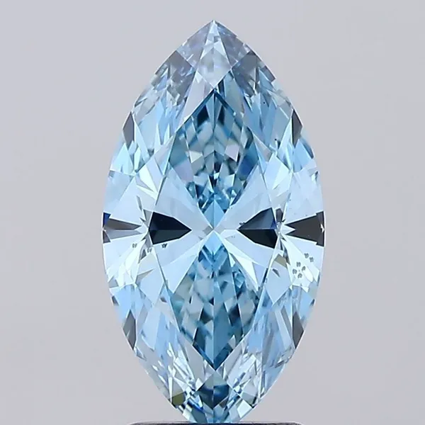 2.13ct MARQUISE Fancy Vivid Blue VS2 Coloured Lab diamond