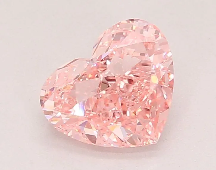 1.45ct HEART Fancy Vivid Pink VVS2 Coloured Lab diamond