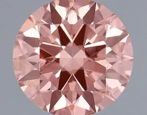 0.42ct ROUND Fancy Vivid Pink VVS2 Coloured Lab diamond