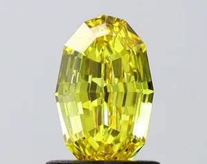 0.89ct OVAL Fancy Vivid Yellow VVS2 Coloured Lab diamond
