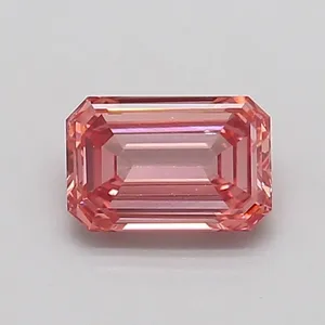 1.05ct EMERALD Fancy Intense Brownish Pink VS2 Coloured Lab diamond