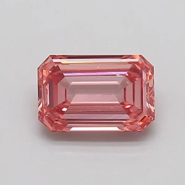 1.05ct EMERALD Fancy Intense Brownish Pink VS2 Coloured Lab diamond