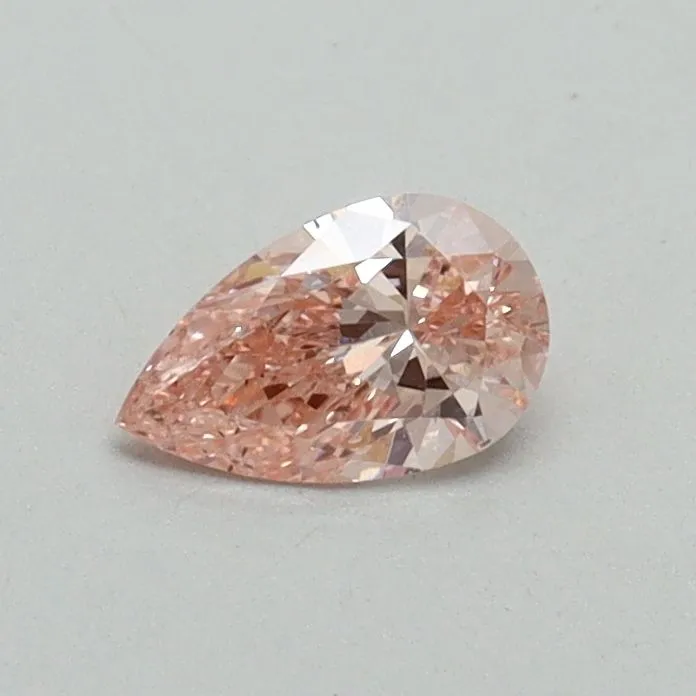 0.30ct PEAR Fancy Vivid Pink SI1 Coloured Lab diamond