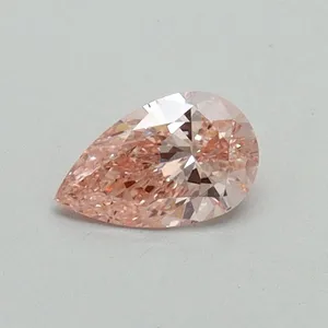 0.3ct PEAR Fancy Vivid Pink SI1 Coloured Lab diamond