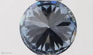 0.34ct ROUND Fancy Vivid Blue VS1 Coloured Lab diamond