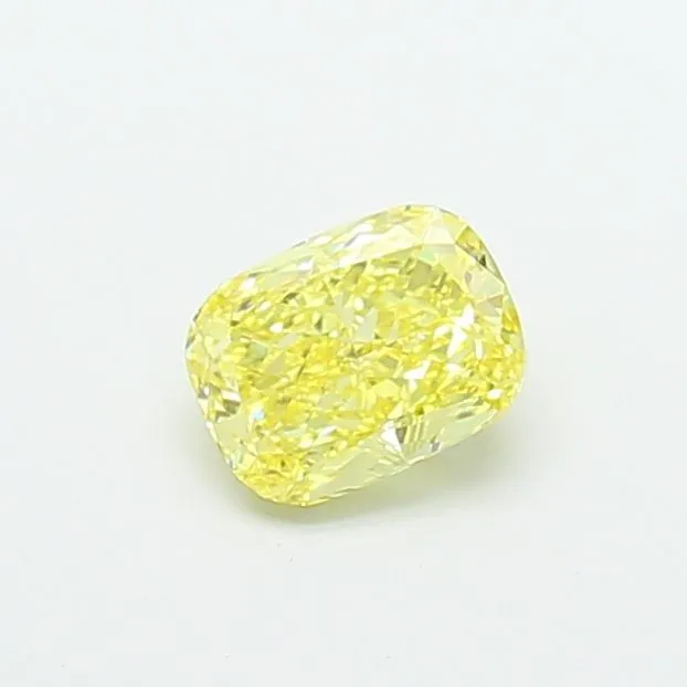 1.03ct CUSHION Fancy Intense Yellow VVS2 Coloured Lab diamond