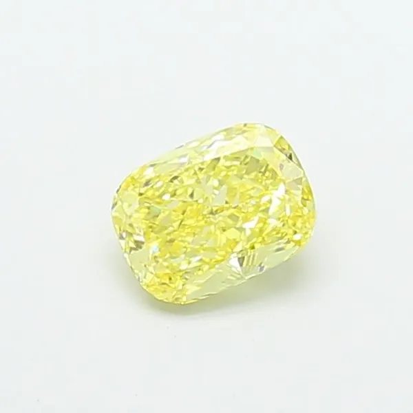 1.03ct CUSHION Fancy Intense Yellow VVS2 Coloured Lab diamond