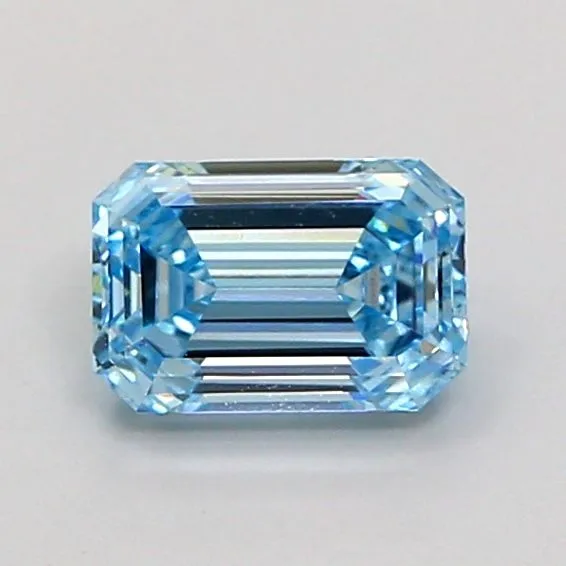 1.03ct EMERALD Fancy Vivid Blue VS1 Coloured Lab diamond