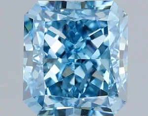 1.05ct RADIANT Fancy Vivid Blue VVS2 Coloured Lab diamond