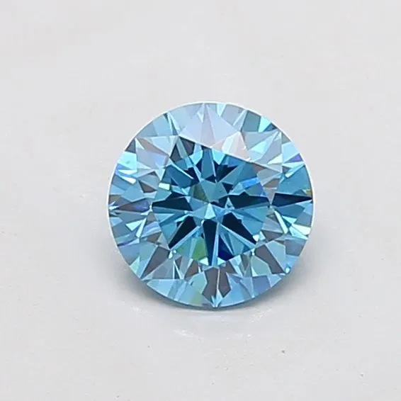 1.02ct ROUND Fancy Vivid Blue VS1 Coloured Lab diamond
