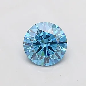 1.02ct ROUND Fancy Vivid Blue VS1 Coloured Lab diamond