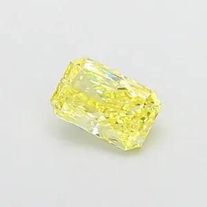0.83ct RADIANT Fancy Intense Yellow VVS2 Coloured Lab diamond