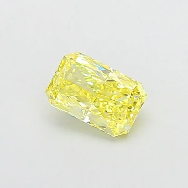 0.83ct RADIANT Fancy Intense Yellow VVS2 Coloured Lab diamond