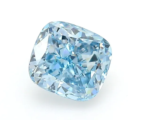 1.03ct CUSHION Fancy Vivid Blue VVS2 Coloured Lab diamond