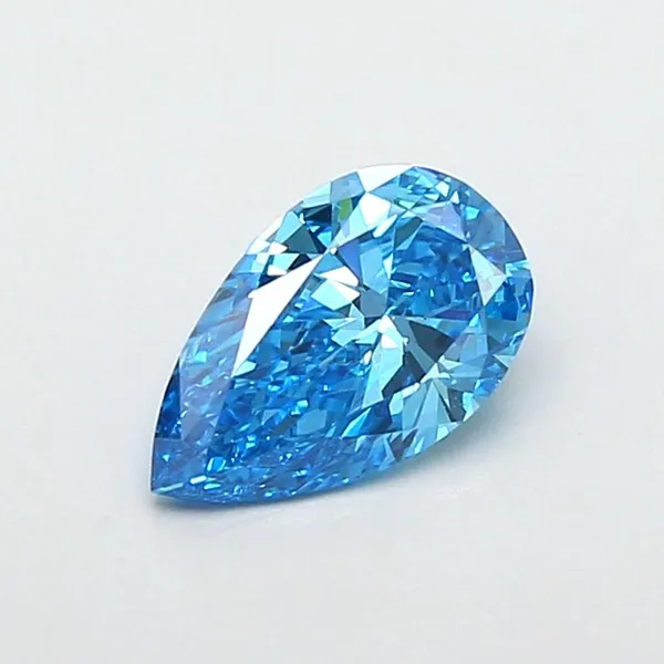 0.82ct PEAR Fancy Vivid Blue VVS2 Coloured Lab diamond