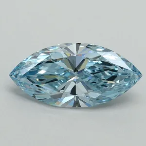 1.01ct MARQUISE Fancy Vivid Blue VVS2 Coloured Lab diamond