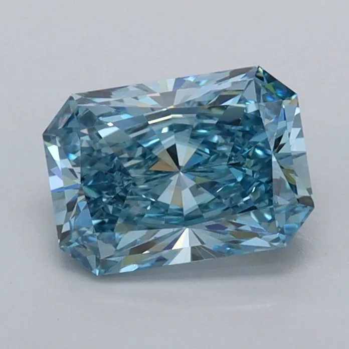 1.04ct RADIANT Fancy Vivid Blue VVS1 Coloured Lab diamond