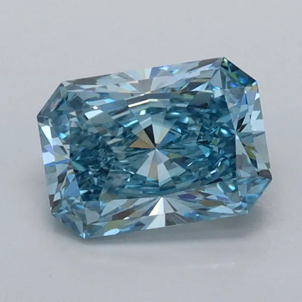 1.04ct RADIANT Fancy Vivid Blue VVS1 Coloured Lab diamond