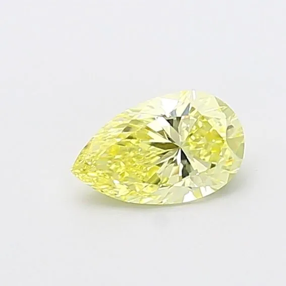 0.59ct PEAR Fancy Intense Yellow VS1 Coloured Lab diamond