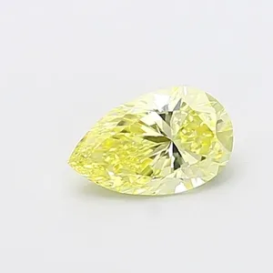0.59ct PEAR Fancy Intense Yellow VS1 Coloured Lab diamond