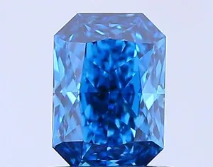0.71ct RADIANT Fancy Vivid Blue VS1 Coloured Lab diamond