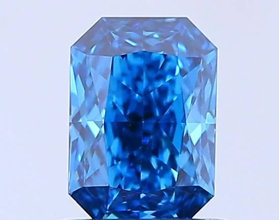 0.71ct RADIANT Fancy Vivid Blue VS1 Coloured Lab diamond