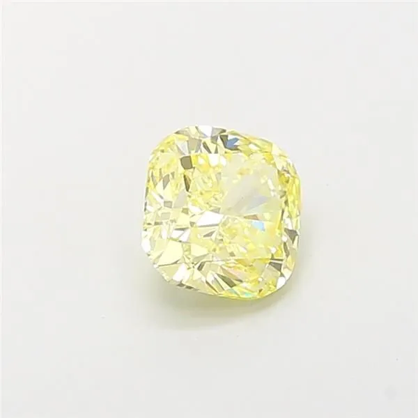 1.25ct CUSHION Fancy Light Yellow VS1 Coloured Lab diamond